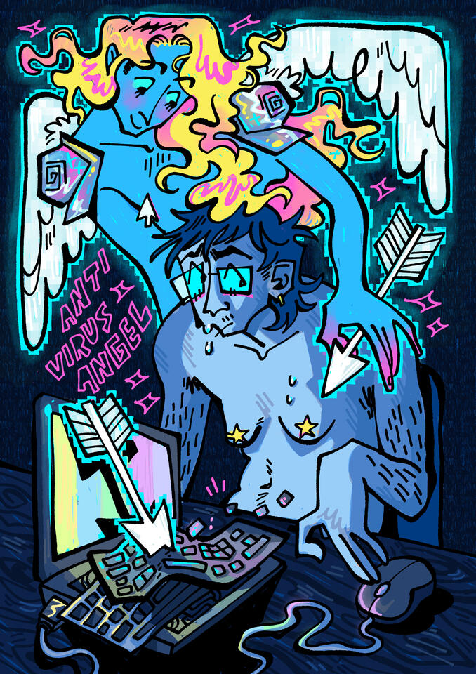 &#39;Antivirus Angel&#39;, digital, 2023