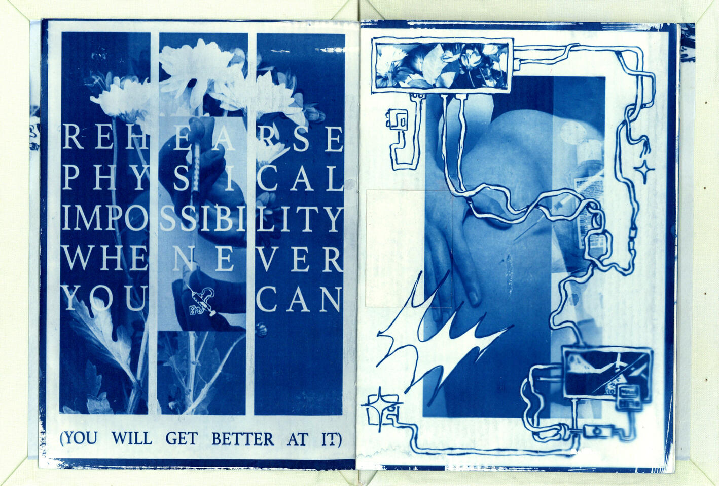 &#39;A World of Plenty&#39;, handbound and cyanotyped artist book, 2024