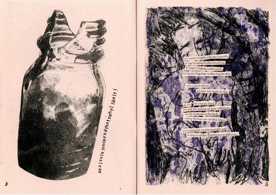 left: angelo karle / right: poem by robin dallas gay, art by me